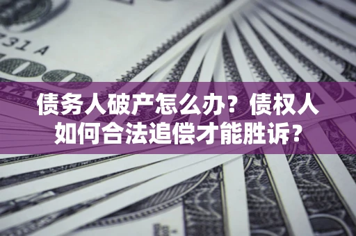 北京债务人破产怎么办？债权人如何合法追偿才能胜诉？