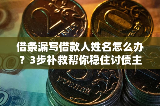 北京借条漏写借款人姓名怎么办？3步补救帮你稳住讨债主动权