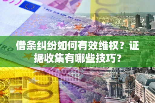 北京借条纠纷如何有效维权？证据收集有哪些技巧？